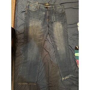 Nostic 42  Gothic Baggy Y2k Distressed Jeans